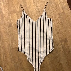 Small striped body suit